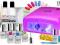 ZESTAW DO MANICURE HYBRYDOWY 8 LAKIER USA LAMPA UV