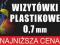 NAJTANIEJ WIZYTÓWKI 0,7mm 500 szt PCV PLASTIKOWE