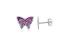 Kolczyki srebrne fioletowe motylki KD0170