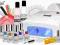 ZESTAW MANICURE HYBRYDOWY 11x LAKIER USA LAMPA UV