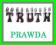 094 AKRYLOWE ZAWIESZKI NAPIS TRUTH PRAWDA 15MM NEW