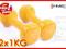 Hantle fitness winylowe HMS 2x1 kg hantelki HIT!