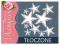 naklejki stickersyGWIAZDKI TŁOCZONEwzór2 prom BIAŁ