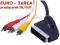 Kabel EURO SCART -3x RCA przełącznik IN/OUT - 1,5m