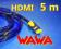 ==PROFESJONALNY KABEL PRZEWÓD HDMI-HDMI 5 M WAWA +