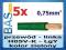 Przewód _ linka 1x 0,75mm zielony _ H05V-K _  5m