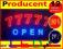 LED REKLAMA SZYLD DIODOWY 77777 OPEN 120x50cm GWAR