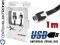 Kabel przewód mini USB - USB płaski 100 cm  FLAT