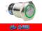 LAMPTRON Vandal ILLUMINATED GREEN LED- 19mm SILVER