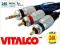 Kabel JACK wtyk - 2x RCA wtyk VITALCO 3,0m