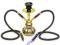 Shisha FAJKA WODNA Pumpkin Gold ZŁOTA 2 WĘŻE 24cm