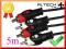 Kabel 2 x RCA (Cinch) -2 x RCA (Cinch )  5m ŁEZKA