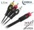 KABEL JACK 2.5 CZTERO-POLOWY 3 x RCA