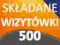 Wizytówki składane 500 szt. - karty rabatowe -