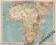 AFRYKA. Piękna duża mapa z 1930 roku ORYGINAŁ