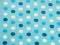 Tkanina minky kropki na niebieskim Oeko-Tex