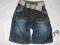 MATALAN - jeansowe spodenki z paskiem 80cm, 9-12m
