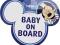 Tabliczka Z Przyssawka Baby On Board Mickey