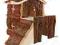 Dwupiętrowy drewniany domek dla gryzonia 15x15x16
