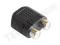 Adapter gniazdo JACK 3,5mm stereo - 2x gniazdo RCA