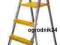 DRABINA DR-AL-D5 ŻÓŁTA ALUMINIOWA Z PÓŁKĄ DOMOWA 1