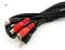 Kabel wtyk 2 x RCA - gniazdo 2 x RCA , 3 m