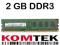 Pamięć RAM DIMM 2GB DDR3 1333MHz 1600MHz NOWE PC