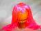 PERUKA różowe włosy akcesoria dodatki PRZEBRANIE