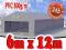 NAMIOT 6 x 12m WESELNY ZADASZENIE  WZMACNIANY