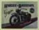 Motor Harley Dawidson Flathead plakat szyld retro