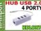 Najszybszy HUB USB 2.0 z 4 portami USB -bialy