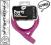 Zapięcie rowerowe KNOG Party Coil różowe 1,3m Łódź