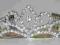 Cyrkonie diadem ślubny korona tiara z cyrkoniami