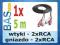 Kabel 2 wtyki RCA - 2 gniazda RCA   5m