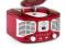 AUNA ODTWARZACZ CD W STYLU RETRO UKF AUX CZERWONY