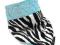 APASZKA ZIMOWA MINKY ZEBRA TURKUS