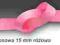 ~FUKSIK~ tasiemka wstążka 15mm rypsowa różowa 25 m
