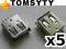 Gniazdo USB A proste (5 szt.) /0509-5
