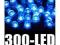 LAMPKI CHOINKOWE 300 LED NIEBIESKIE 25,5M-