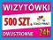 WIZYTÓWKI 500 szt DWUSTRONNE 350g GRUBE 24H JAKOŚĆ