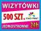 WIZYTÓWKI 500 szt JEDNOSTRONNE 350g GRUBE 24H