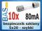 Bezpiecznik szybki _ 0,08A _ 80mA _ 5x20 _10szt