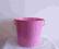 Osłonka,doniczka,pojemnik metalowy różowy