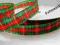 WSTĄŻKA kratka zielono/czerwona/złota 1,3cm NOWOŚĆ