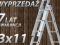 DRABINY Drabina Aluminiowa 3x11 WYS. 8,50 M. ATEST