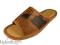 Pantofle papcie klapki męskie skóra brąz r 42