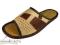 Pantofle papcie klapki męskie skóra brąz r 43