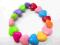 bransoletka na gumce kolorowe koraliki 1162