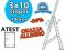 DRABINY Drabina Aluminiowa 3x10 WYS. 7,90 M. ATEST