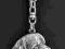 Nowofunlandczyk posrebrzany brelok do kluczy
